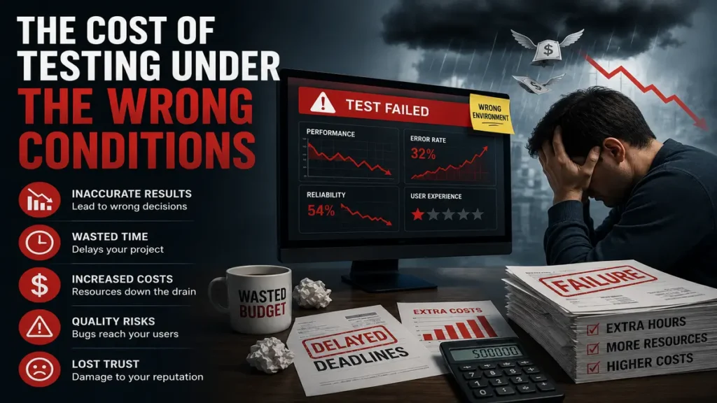 The Cost of Testing Under the Wrong Conditions