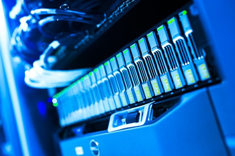 Global network map showing interconnected data centers