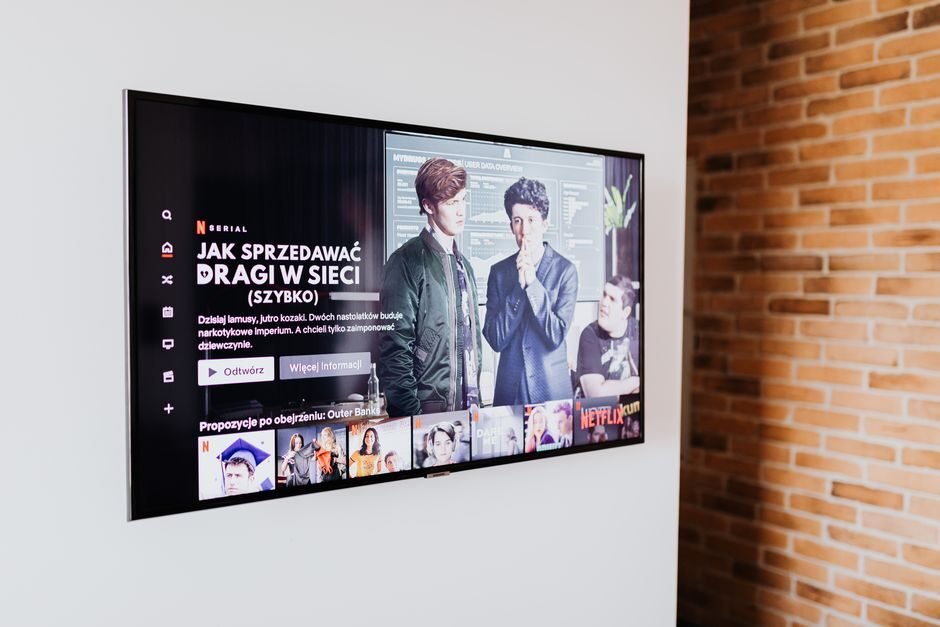 Streaming service interface displayed on a smart TV